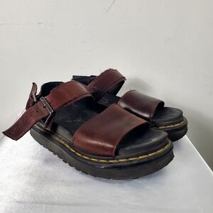 Dr. Martens Burgundy Leather Sandals 6US Women